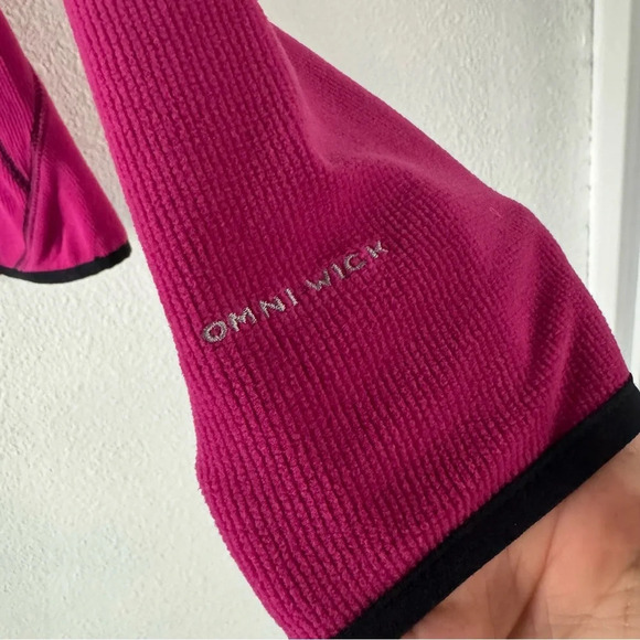 Columbia Pink Waffle Knit Fleece Gorpcore Small Outdoorsy Sporty Athleisure - Picture 5 of 10